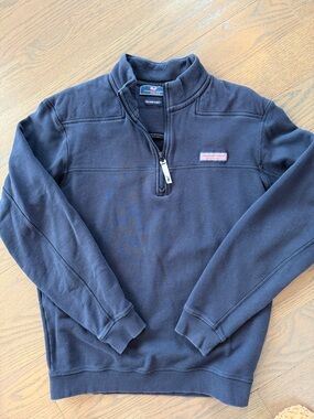 VINEYARD VINES Men’s Navy Half-Zip SHEP SHIRT Pullover Sweater Size Medium